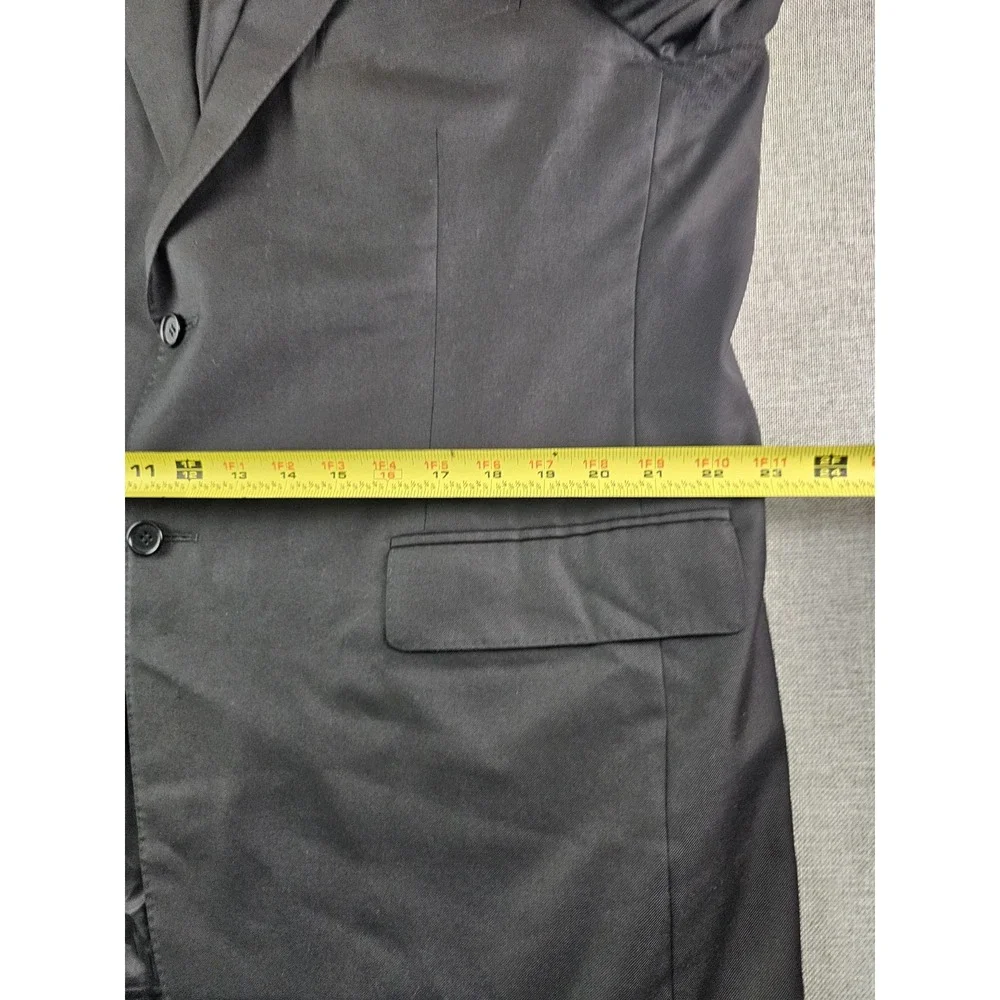 Canali 1934 Blazer Mens 46 R Black Wool Suit Jacket Designer Italy